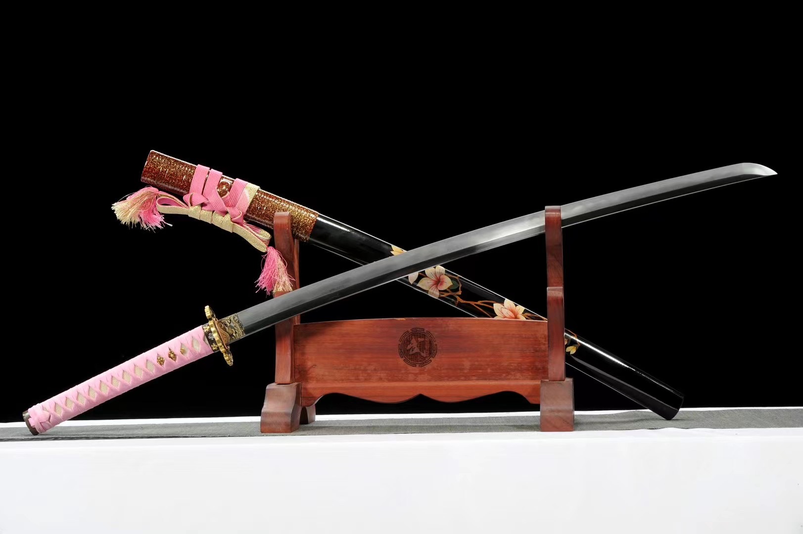 花纹钢烧刃三色研磨真横手——武士刀《桃源仙境》